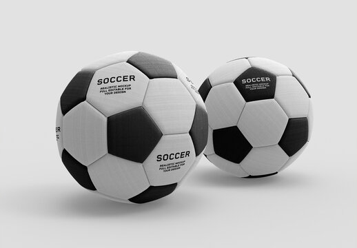 Two Soccer Ball Mockup