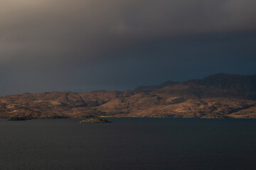 The view from Mallaig on a rainy afternoon in April, Scotland, United Kingdom