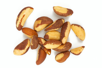 Brazilian nut isolated on white