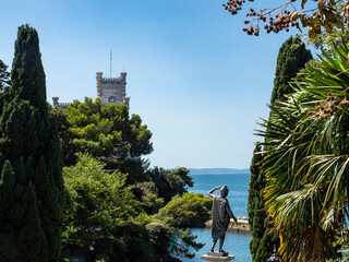Vieo of Miramare Castle in Trieste