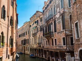 Fototapeta na wymiar A typical canal of Venice