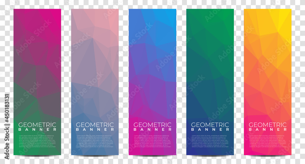 Poster abstract banner with polygon background. templates or website headers. design element. low poly back