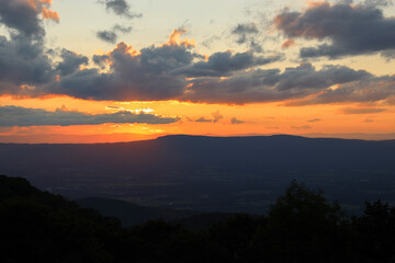 Shenandoah Valley National Park Sunset Virginia