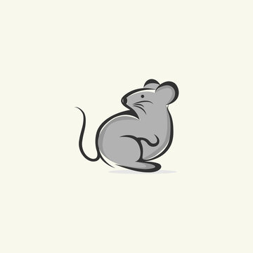 Mouse Logo. Icon design. Template elements,outline logo