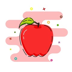 MBE Style vector illustration of apple