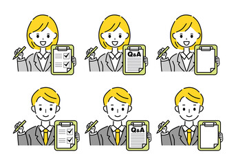 記入　チェック　アンケート　セット