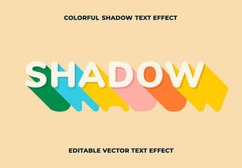 Editable Shadow Text Effect Template