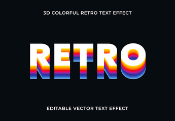 Editable Retro Text Effect Template