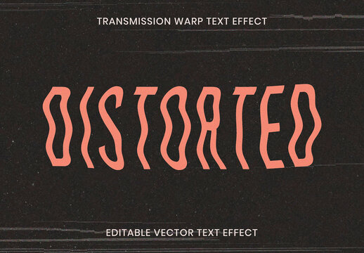 Editable Distorted Text Effect Template