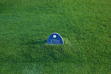골프, 티잉그라운드, 370야드, 파4, 표지석