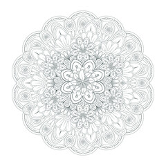 Coloring Book for adults. Hand drawn flowers in zentangle style for t-shirt design or tattoo and coloring book