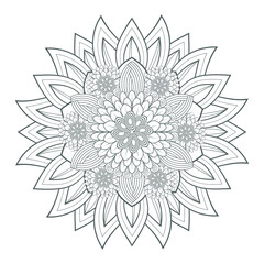 Coloring Book for adults. Hand drawn flowers in zentangle style for t-shirt design or tattoo and coloring book
