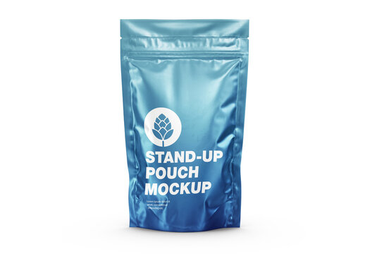 Glossy Stand-Up Pouch Mockup