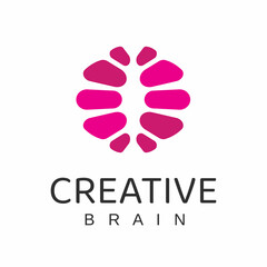 Fototapeta premium Creative Brain Logo Design Template