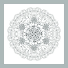 Coloring Book for adults. Hand drawn flowers in zentangle style for t-shirt design or tattoo and coloring book