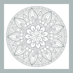 Coloring Book for adults. Hand drawn flowers in zentangle style for t-shirt design or tattoo and coloring book