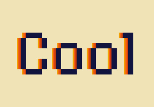 Pixel Style Text Effect