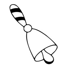 Vector illustration of a bell, a school bell, a holiday bell