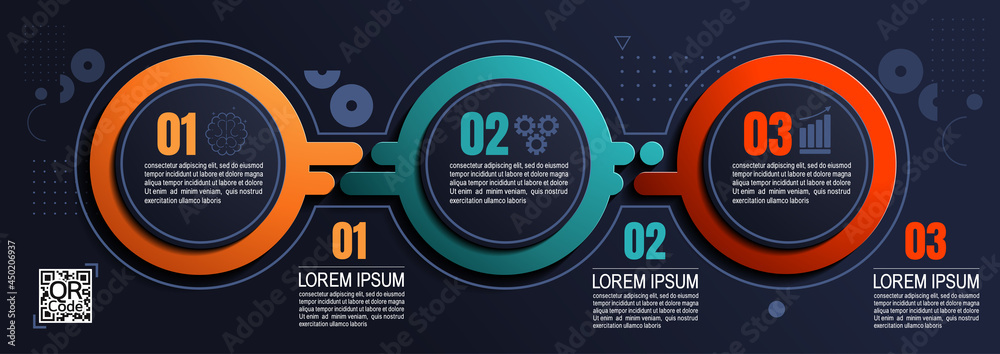 Canvas Prints infographics business, process chart design template for presentation, abstract timeline elements.