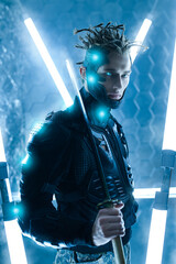 militant cyberpunk warrior
