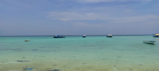 Turquoise Sea View with Blue Sky