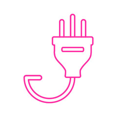 Fototapeta premium plug cable icons symbol vector elements for infographic web