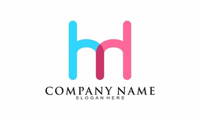 Letter hm creative logo design