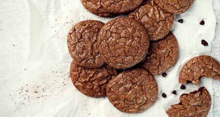 Homemade fudge Brownie cookies
