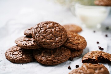 Homemade fudge Brownie cookies