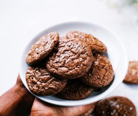 Homemade fudge Brownie cookies
