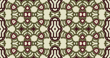 seamless pattern in autumn colors on a yellow background