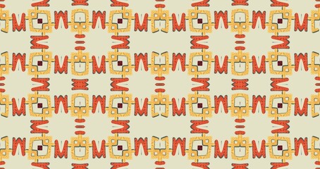 seamless pattern in autumn colors on a yellow background