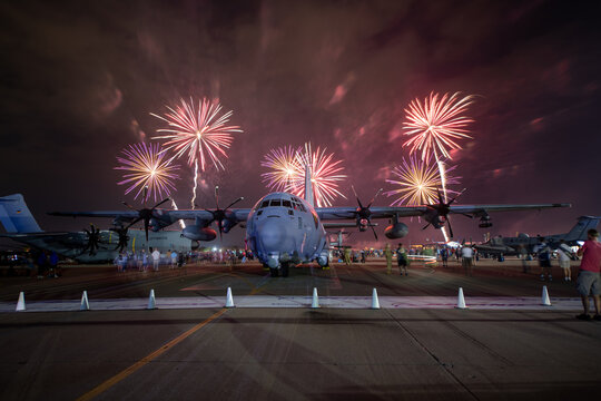 C130 with fireworks