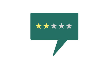 five star rating. Feedback concept vector illustration flat style