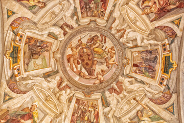 Artwork on the ceiling of a portico in Florence