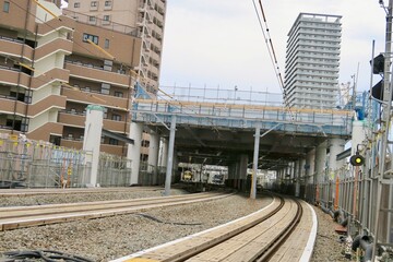 東村山駅　鉄道工事