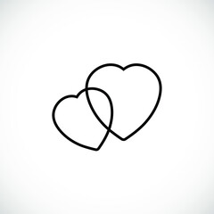 Valentine heart symbol design of valentine, wedding day card of romantic, love theme. Vector illustration