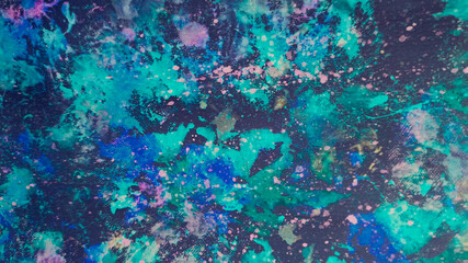 Fototapeta na wymiar Cobalt Abstract Decoration. Azure Watercolor Artwork. Blue Grunge Wallpaper. Navy Texture Paste. Paint Template. Design Light. Art Trendy. Splash Artistic.