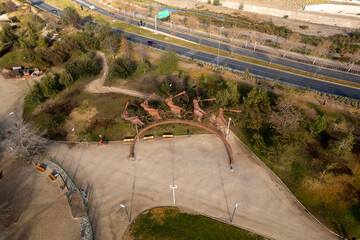 view of highway in the mountains