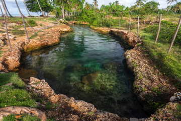 A small karst lake in Las Galeras village in Samana province of Dominican Republic