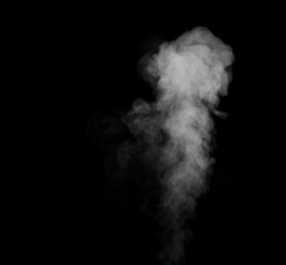 Figured smoke on a dark background. Abstract background, design element, for overlay on pictures