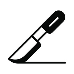 scalpel knife Healthcare Medical, vector graphic Illustration Icon.
