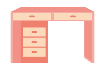 wooden desk with drawers