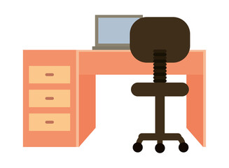 desk with office chair