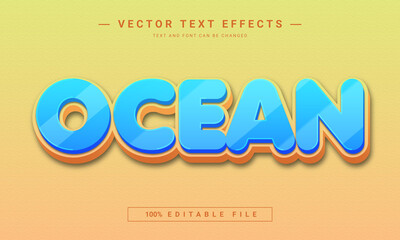 Ocean 3D Editable text effect template