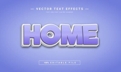Home 3d editable text effect design