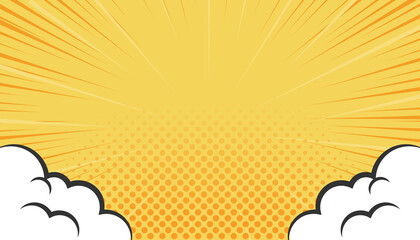 Flat design comic style background © Vectorhousebd