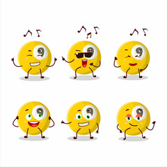 Fototapeta premium An image of billiards ball dancer cartoon character enjoying the music