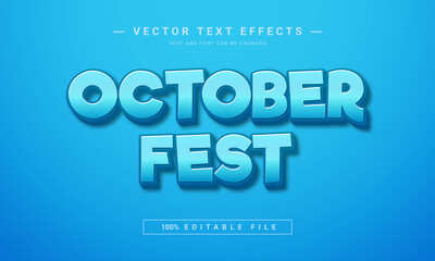 October fest editable 3d text effect