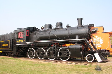 Fototapeta na wymiar Resting Locomotive, Alberta Railway Museum, Edmonton, Alberta